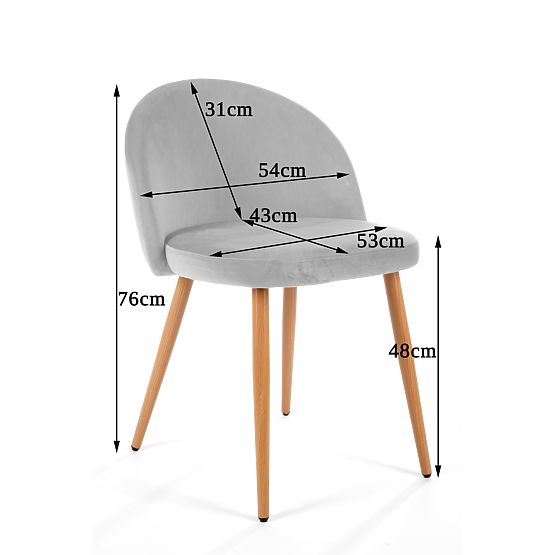 4 x Žametni oblazinjeni stol SJ.075 Modri
