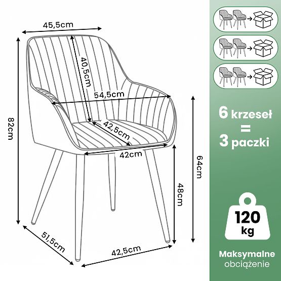 6x Žametni oblazinjeni stol s prešitjem Steklenično Zelena FLORENCE Črne noge