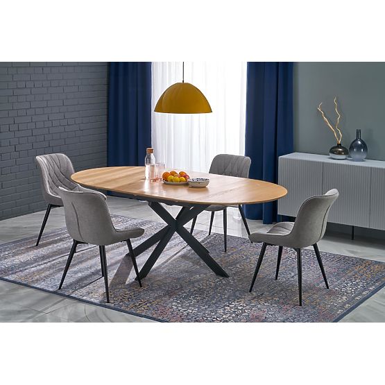 ACORD raztegljiva miza, naravna / črna (2p=1ks)