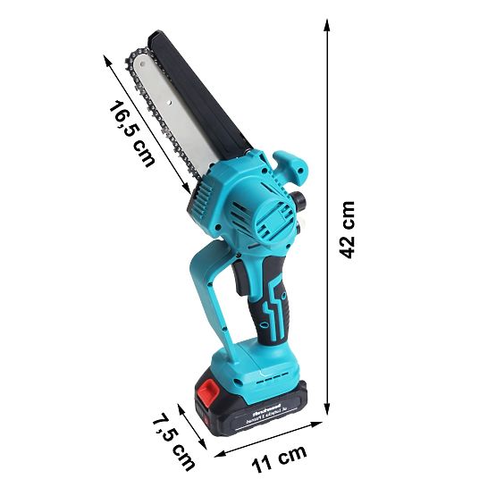Akumulatorska verižna žaga mini ročna žaga brezkrtačni motor 21V + kovček