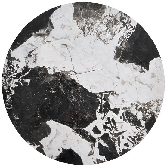 ALEXANDRA komplet 2 miz, črni marmor / črna