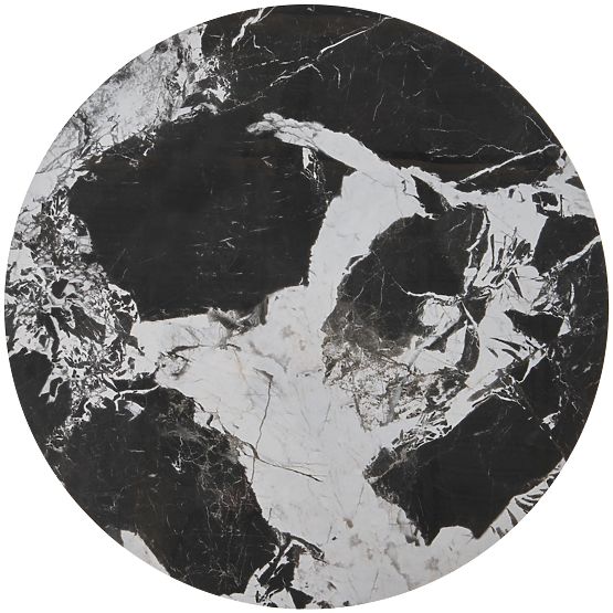 ALEXANDRA komplet 2 miz, črni marmor / črna