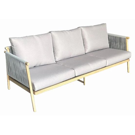 Aluminijasta vrtna zofa BLANDO - velika 3-sedežna, 186 cm