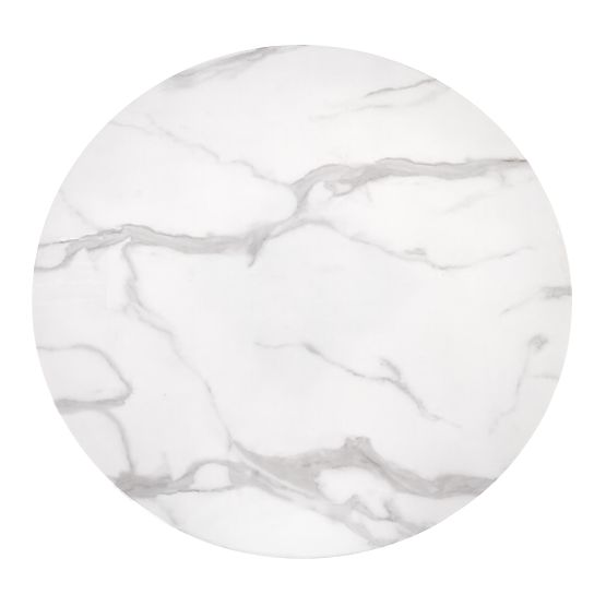 AMBROSIO okrogla miza, plošča - steklo, noga - črna (2p=1ks)