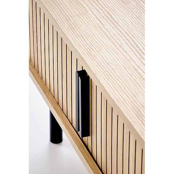 ANGELINA konferenčna mizica, naravna / črna (1p=1ks)