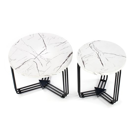 ANTICA M konferenčna miza plošča - bel marmor, okvir - črna (2p=1ks)