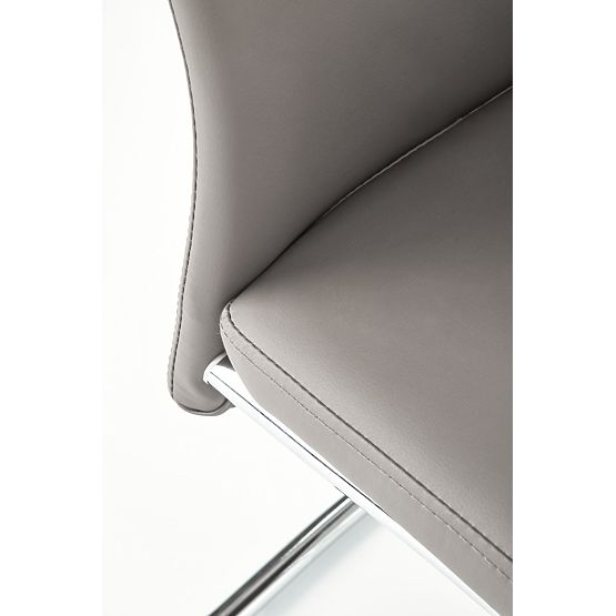 ARCO Kromiran kovinski stol / eko usnje barva pepel (1p=2kos)
