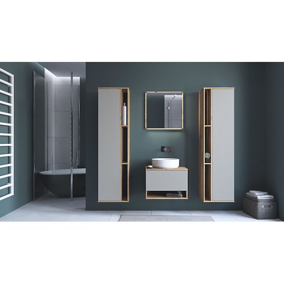 AVIOLA Ogledalo 60 cm + LED hrast artisan (1p=1ks)