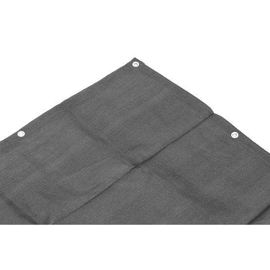 Balkonska zavesa s kovinskimi elementi 100x500 cm senčna mreža + montažni elementi siva MultiGarden