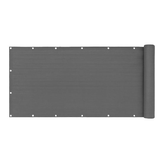 Balkonska zavesa s okovjem 100x700 cm senčna mreža + montažni elementi siva MultiGarden