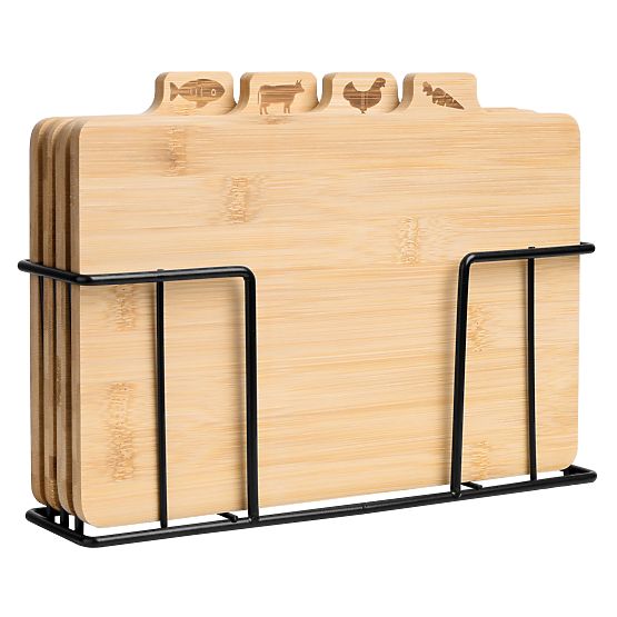 Bambusna deska za rezanje Skara, set 4 kosov