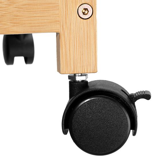 Bambusov regal na kolesih INAKI 3 nivoji naravni