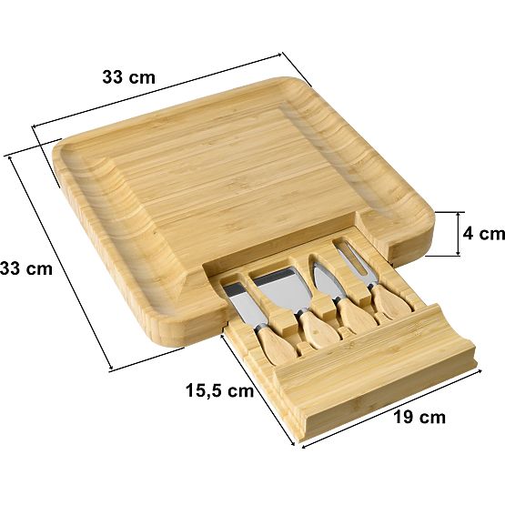 Bambusova deska za prigrizke in sire Estera