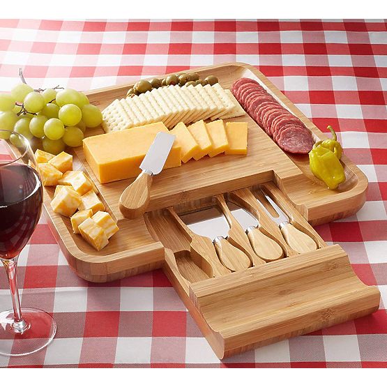 Bambusova deska za prigrizke in sire Estera