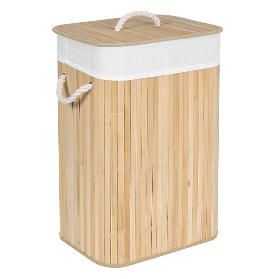 Bambusova košara za perilo, 1-prekatna, naravna
