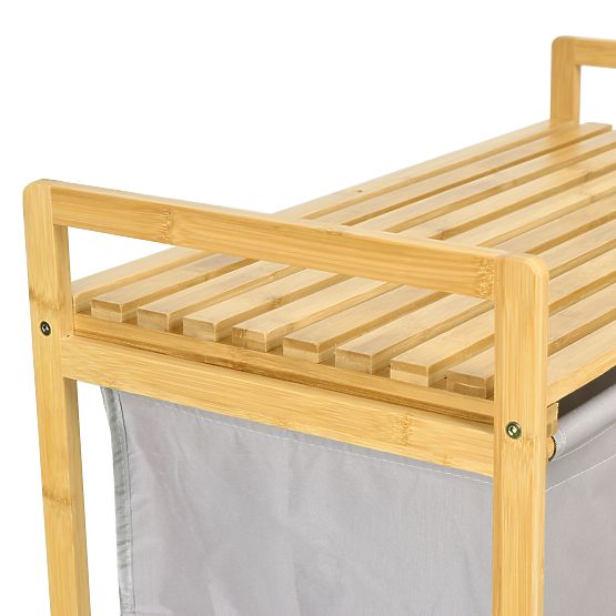 Bambusova košara za perilo ali igrače HANOI 2 predelka DUO BARVA