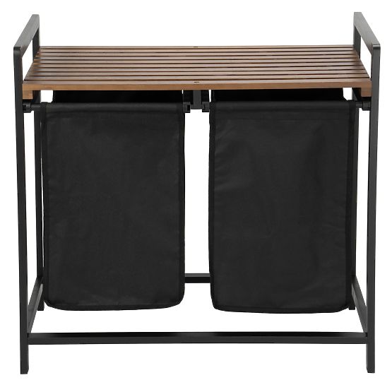 Bambusova košara za perilo HANOI BLACK ČRNA