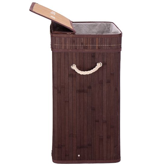 Bambusova košara za perilo s pokrovom 100L wenge