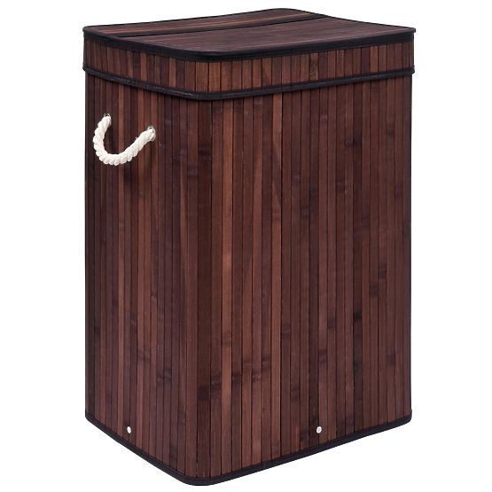 Bambusova košara za perilo s pokrovom SOREN 80L wenge