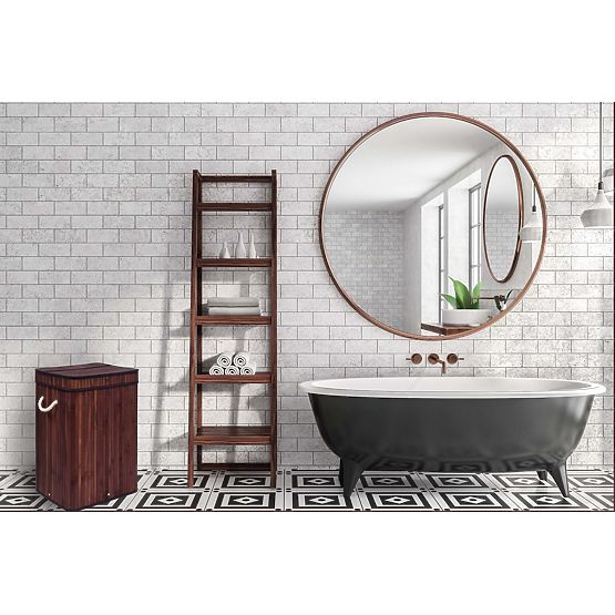 Bambusova košara za perilo s pokrovom SOREN 80L wenge