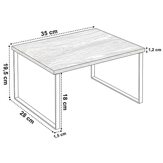 Bambusova kuhinjska polica GINGER MAX rustik