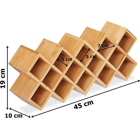 Bambusovo stojalo za začimbe KOCHEN 18 kozarcev