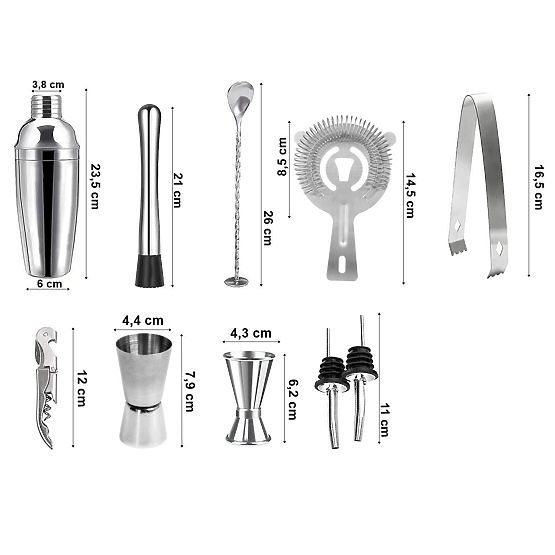 Barmanski set LOGAN 11 elementov s škatlo