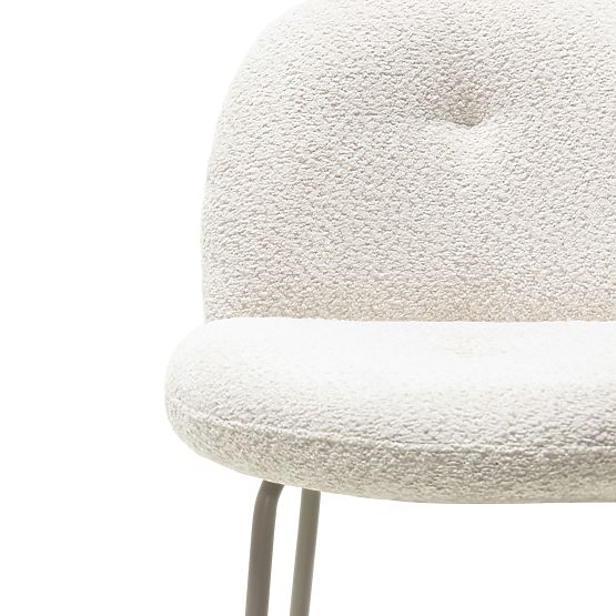 Barski stol Fiori svetlo bež, zaobljene oblike