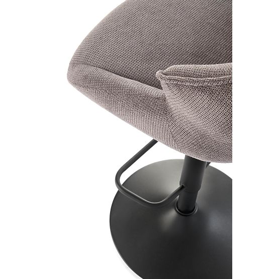 Barski stol H122 noge - črne, sedež - siv (1p=2ks)