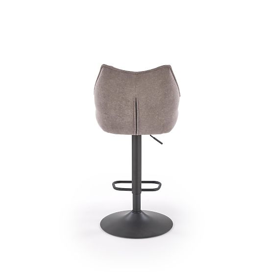 Barski stol H122 noge - črne, sedež - siv (1p=2ks)