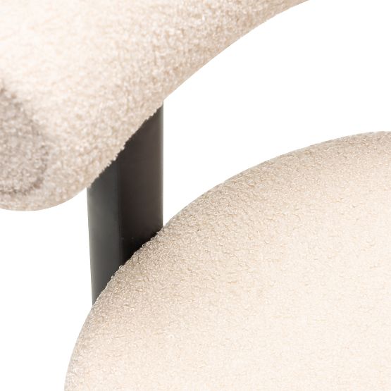 Barski stol Pedro, bež/črne noge, boucle