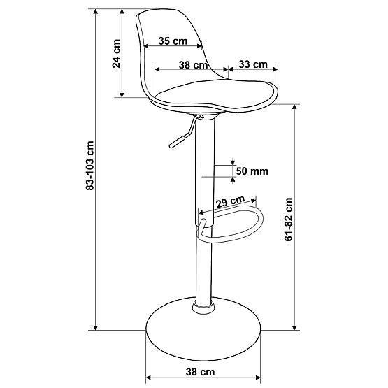 Barski stol Ricardo črna