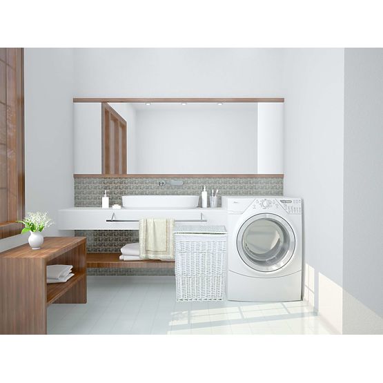 Bela pletena košara 114 L