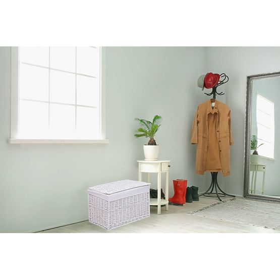 Bela pletena skrinja 160 L