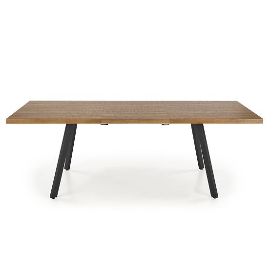 BERLIN raztegljiva miza 140-180 cm, plošča - oreh, okvir - črn (2p=1ks)