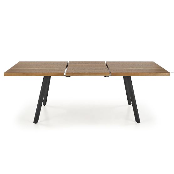 BERLIN raztegljiva miza 140-180 cm, plošča - oreh, okvir - črn (2p=1ks)