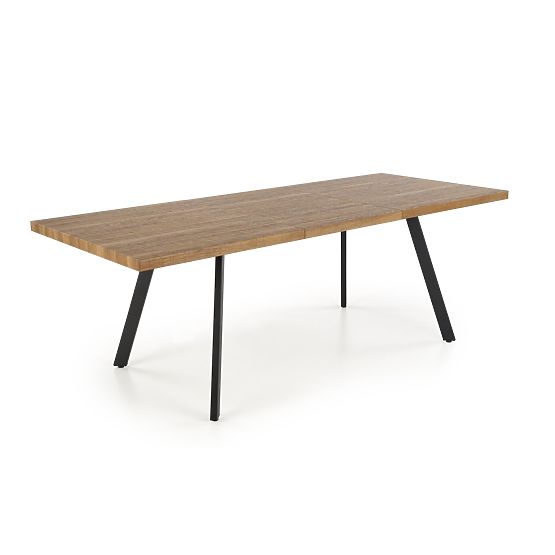 BERLIN raztegljiva miza 140-180 cm, plošča - oreh, okvir - črn (2p=1ks)