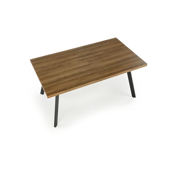 BERLIN raztegljiva miza 140-180 cm, plošča - oreh, okvir - črn (2p=1ks)