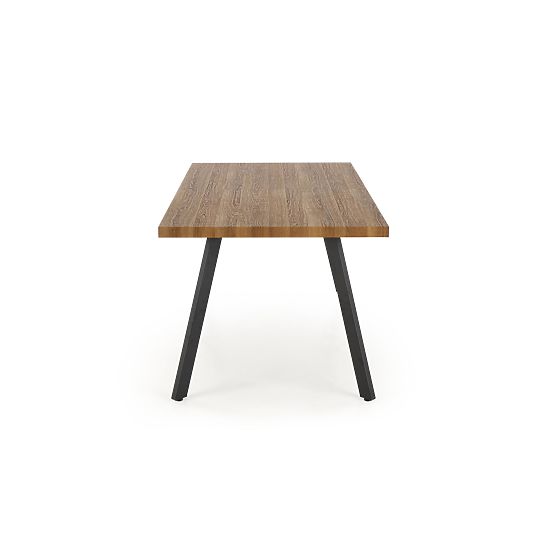 BERLIN raztegljiva miza 140-180 cm, plošča - oreh, okvir - črn (2p=1ks)