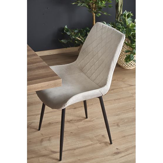 BERLIN raztegljiva miza 140-180 cm, plošča - oreh, okvir - črn (2p=1ks)