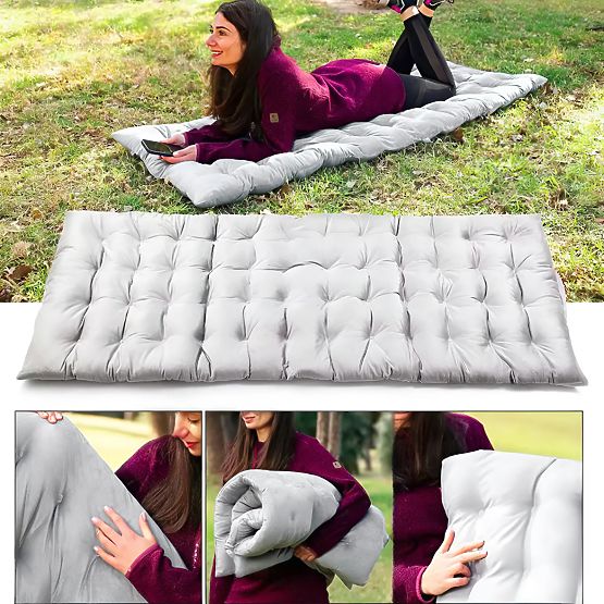 Blazina za vrtni ležalnik siva 145 x 52 cm ModernHome