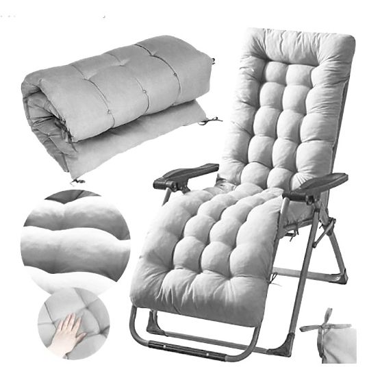 Blazina za vrtni ležalnik siva 145 x 52 cm ModernHome