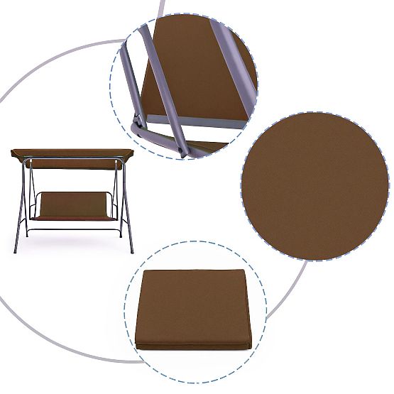 Blazina za vrtno gugalnico 127x100 cm rjava MultiGarden