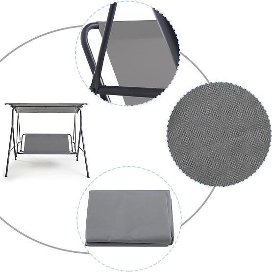Blazina za vrtno gugalnico 127x100 cm siva MultiGarden