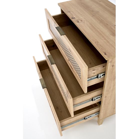 BORNEO KM-2 komoda hrast artisan/črna