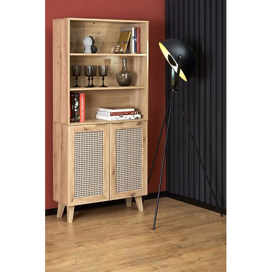 BORNEO REG-1 regal hrast artisan/črna (2p=1ks)