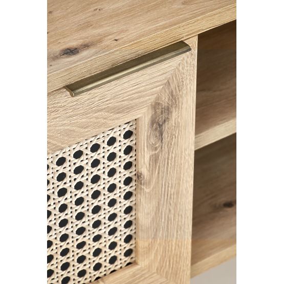 BORNEO RTV-1 TV omarica hrast artisan/črna (1p=1ks)