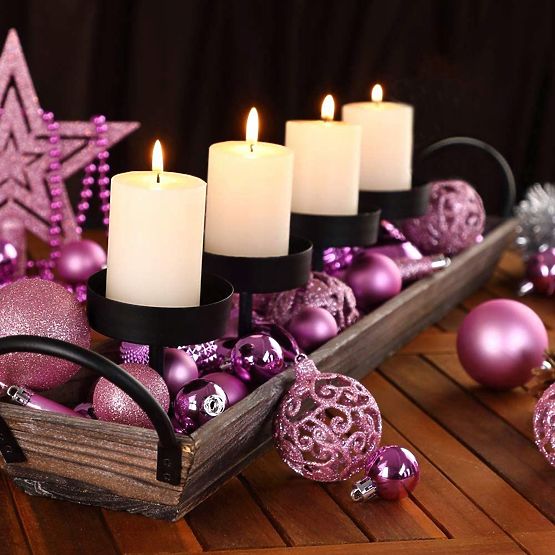 BOŽIČNE KROGLE ROZA 100 KOS KL-21X03