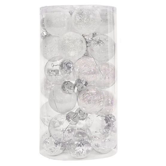 Božični okraski beli 30 kosov sysd1688-057