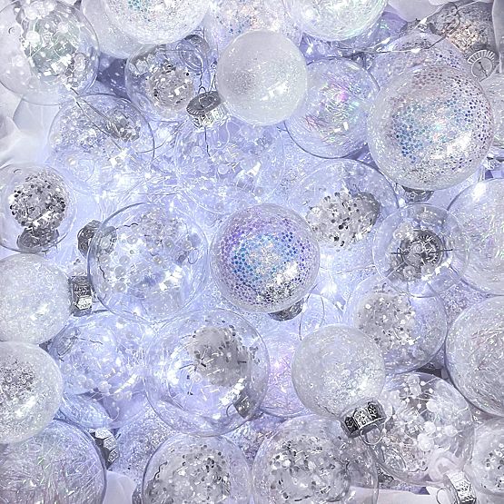 Božični okraski beli 30 kosov sysd1688-057